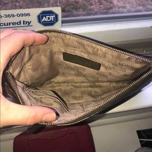 Michael Kors pencil bag, army green